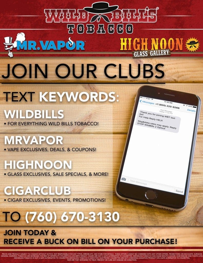 wild bill's text club