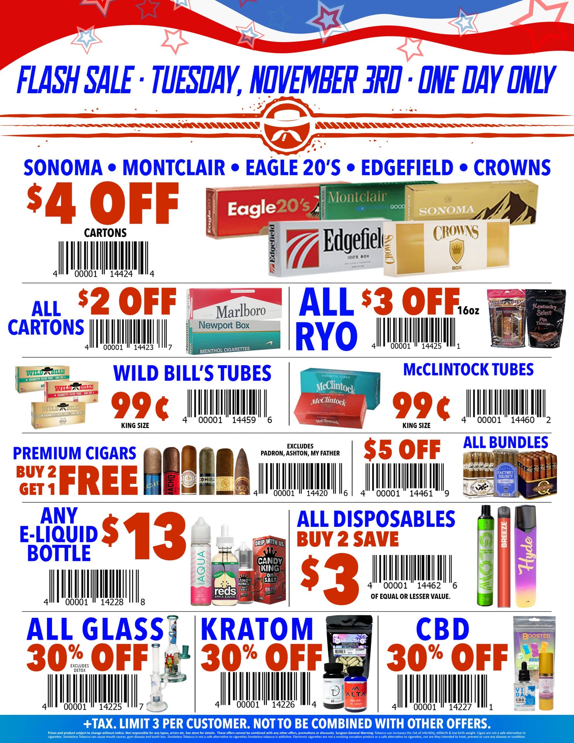 Flash Sale Wild Bill S Tobacco Mr Vapor Specials